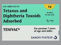 TETANUS DIP TOX SDV ADLT 0.5ML (10/BX)