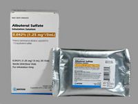 ALBUTEROL SULFATE 1.25MG INHALATION 3ML (25/BX)