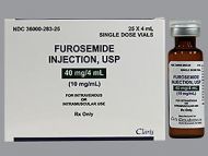 FUROSEMIDE 10MG/ML 4ML (25/BX)