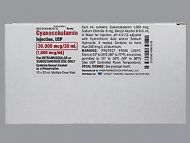 CYANOCOBALAMIN B12 MDV 1000MCG/ML 30ML (10/BX)