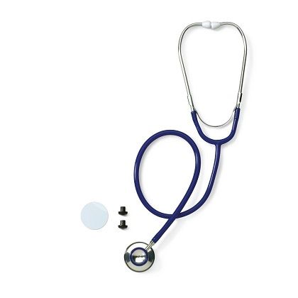 Sprague - Rappaport Stethoscope McKesson LUMEON™ Black 2-Tube 22 Inch Tube Double Sided Chestpiece