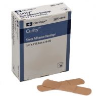 Adhesive Strip Curity™ .75 X 3 Inch Plastic Rectangle Sheer Sterile