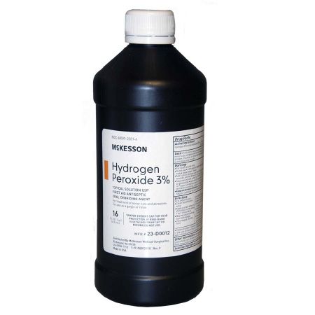 Hydrogen Peroxide McKesson 16 oz. Solution Bottle