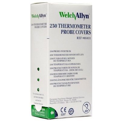 Oral / Rectal / Axillary Thermometer Probe Cover SureTemp® For SureTemp 678 and 679, and SureTemp Plus 690 and 692 Thermometers 250 Disposable Covers per Box