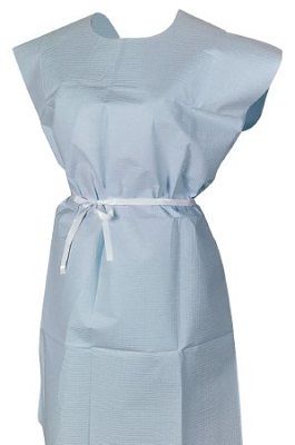 Patient Exam Gown McKesson One Size Fits Most Blue Adult NonSterile
