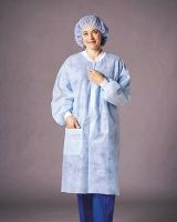 Lab Coat Blue Large to X-Large Long Sleeve Knee Length