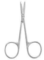 McKesson Argent™ Suture Scissors Spencer 3-1/2 Inch Surgical Grade Stainless Steel Finger Ring Handle Straight Blunt/Blunt
