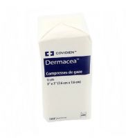 Gauze Sponge Dermacea™ Cotton Gauze 12-Ply 3 X 3 Inch Square NonSterile