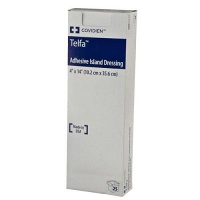 Adhesive Dressing Telfa™ 4 X 14 Inch Nonwoven Rectangle White Sterile