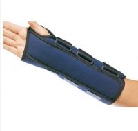Wrist / Forearm Splint Cinch-Lock™ Nylon / Flannelette Left Hand Navy Blue One Size Fits Most