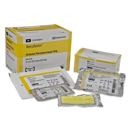 Petrolatum Impregnated Dressing Xeroform® 5 X 9 Inch Gauze Bismuth Tribromophenate / Petrolatum Sterile