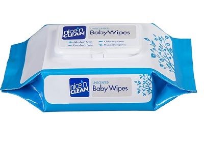Baby Wipe Nice 'N Clean® Soft Pack Aloe Unscented 80 Count